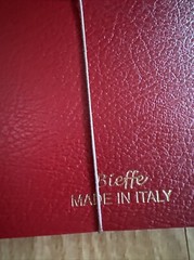 BIEFFE Set Of 3 Small RED Notebooks Gold Bird MOTIF Red Edges 5.5” X 8” Italy