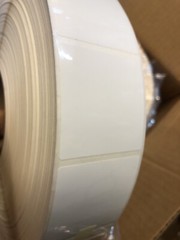 Roll of 4000 Laminated TT Thermal Transfer High Gloss Bopp Mylar Labels 2” x 2”