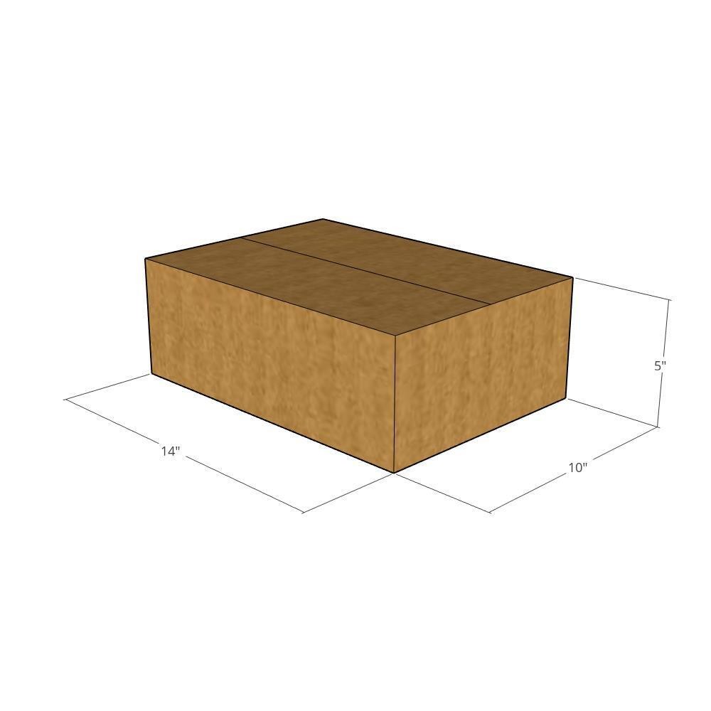 20 14x10x5 Kraft Brown Corrugated Shipping Boxes 32 ECT Single-Wall New