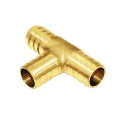 1/2″ Brass Barb Tee Fittings T-Shaped 3 Ways Union 1/2″ Hose Barb Pipe Fittin…
