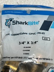 Sharkbite, 3/4″ x 3/4″ Elbow Lead Free New U256LFA