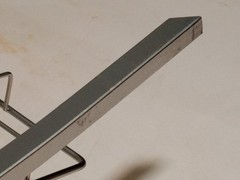 Lot of 2 Unbranded steel display racks, 28 x 16 x 5 in, 3 tiers 14.5×7.5 in each