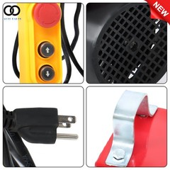 Mini 2200lbs Electric Hoist w/14ft Wired Remote Control, 110v 1600W