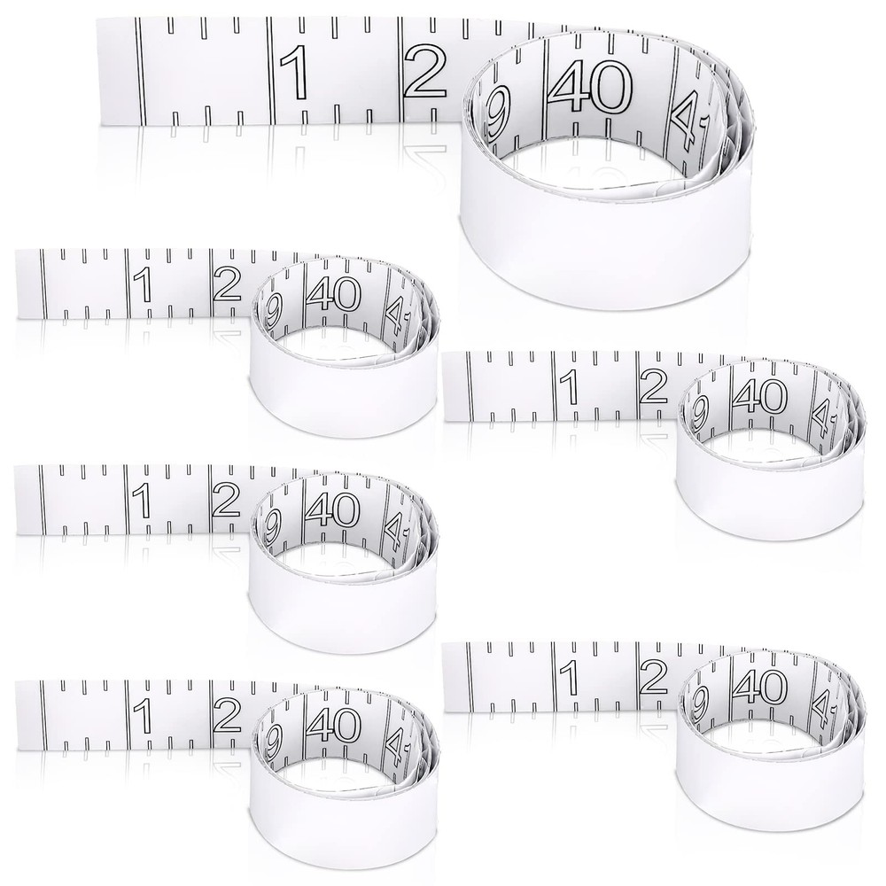 6 Pcs Fish Ruler Decal Measuring Tape Sticker 42 Inch, as picture shown