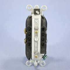 Leviton Brown INDUSTRIAL Receptacle SLIM Body Duplex Outlet 5-20 20A Bulk 5362-S