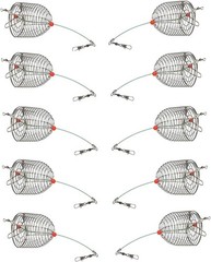 10Pcs/Pk Carp Fishing Bait Trap Cage Feeder Basket Holder Coarse Lure Feeder …