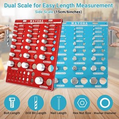 66 Nut and Bolt Thread Checker – 27 Standard and 25 Metric Bolt Thread Gauge …