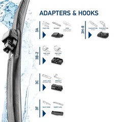 20 Inch Black Wiper Blade Winter Rubber Anti Clogging Vehicle Specific Fit