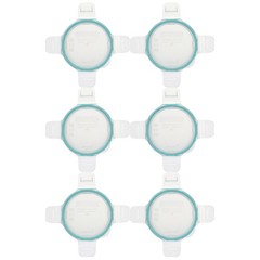 Snapware 7202R 1-Cup Clear Total Solutions Lid w/ Teal Blue Gasket (6-Pack)