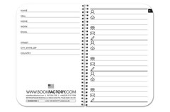 BookFactory Little Black Book/Pocket Address Book – 3.5″ x 5.25″
