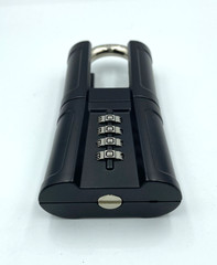 FJM Security SX-876 4-Dial Combination Padlock Long Shrouded Shackle Blk New