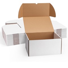 12x10x6 White Shipping Boxes Set of 15, Corrugated Cardboard Mailer Boxes for…