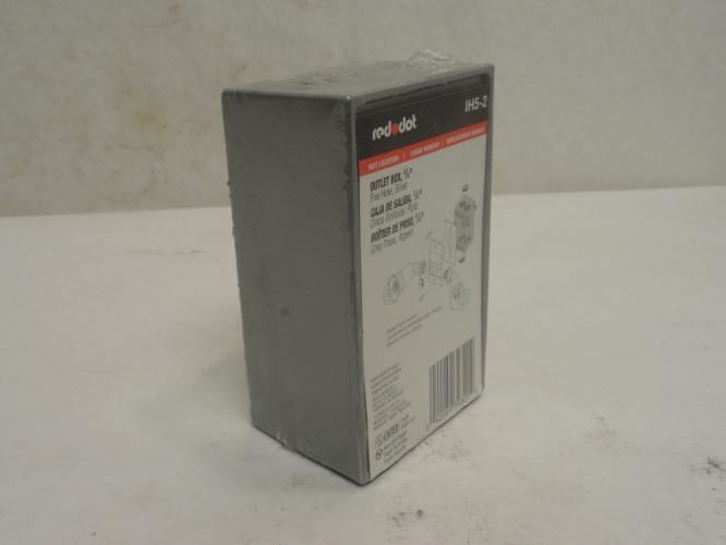 208711 New-No Box; Red-Dot IH5-2 Wet Location Outlet Box; Single Gang; Silver