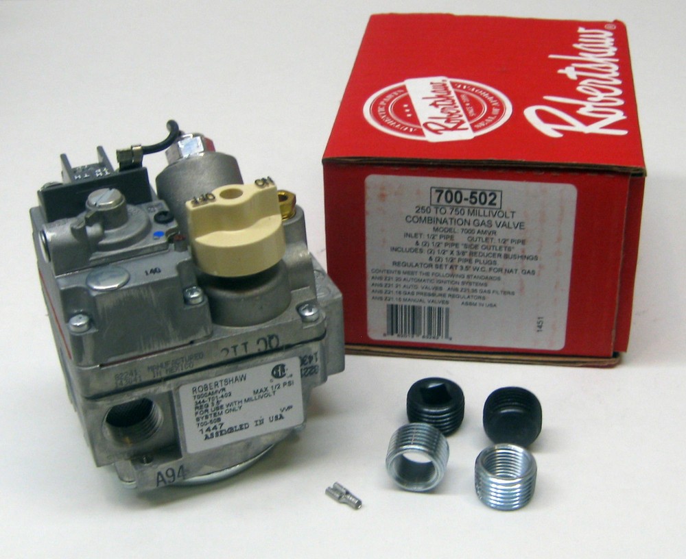 700-502 Robertshaw Cooking Heating Gas Valve MilliVolt MV 54-1149 B110405-G1
