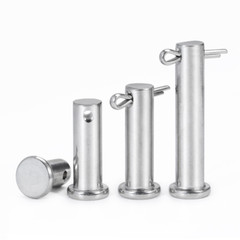 Flat Head Clevis Pins Through Hole 304 Stainless Steel With Cotter Pin Φ6/8/10mm