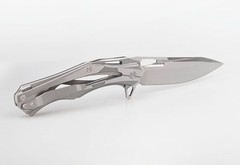 Hunting Pocket Knife, 4″ 5Cr13 Steel Blade Steel Handle for EDC Camping Gifts