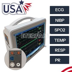 ETERFANT Patient Vital Signs Monitor Multi-Parameter ECG/NIBP/TEMP/RESP/SPO2/PR