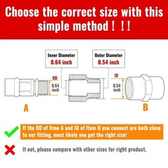 3/8 Inch Female to 1/4 Male Reducer, NPT Brass Pipe Fittings Adapters, 1/4″ Male