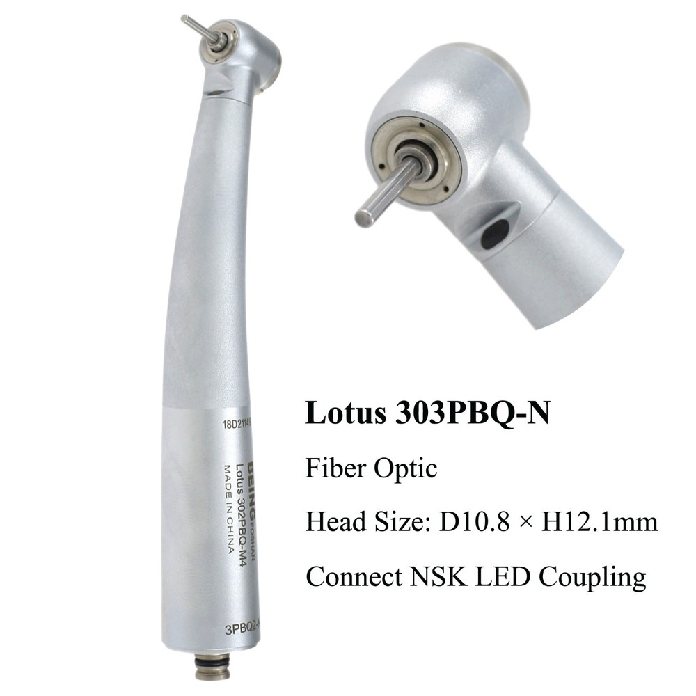 BEING 303PBQ-N Dental Fiber Optic High Speed Handpiece NSK PTL-CL LED Coupling