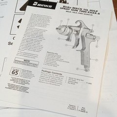 BINKS MACH 1SL PRESSURE PAINT SPRAY GUN HVLP