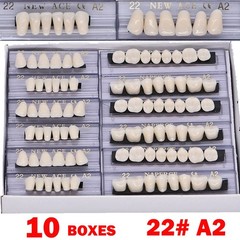 10Boxes Dental Acrylic Resin Denture 22#A2 Full Sets Teeth Upper Lower Shade USA