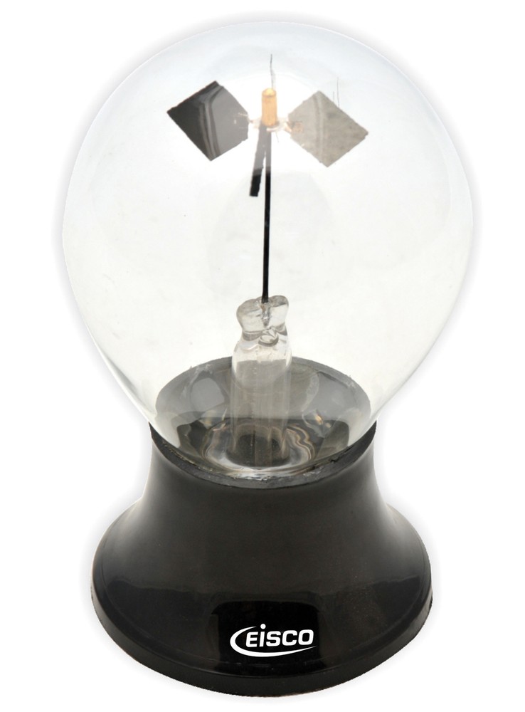Crook’s Radiometer, 2.75″ (70mm) Diameter, Mounted on Plastic Base – Eisco Labs
