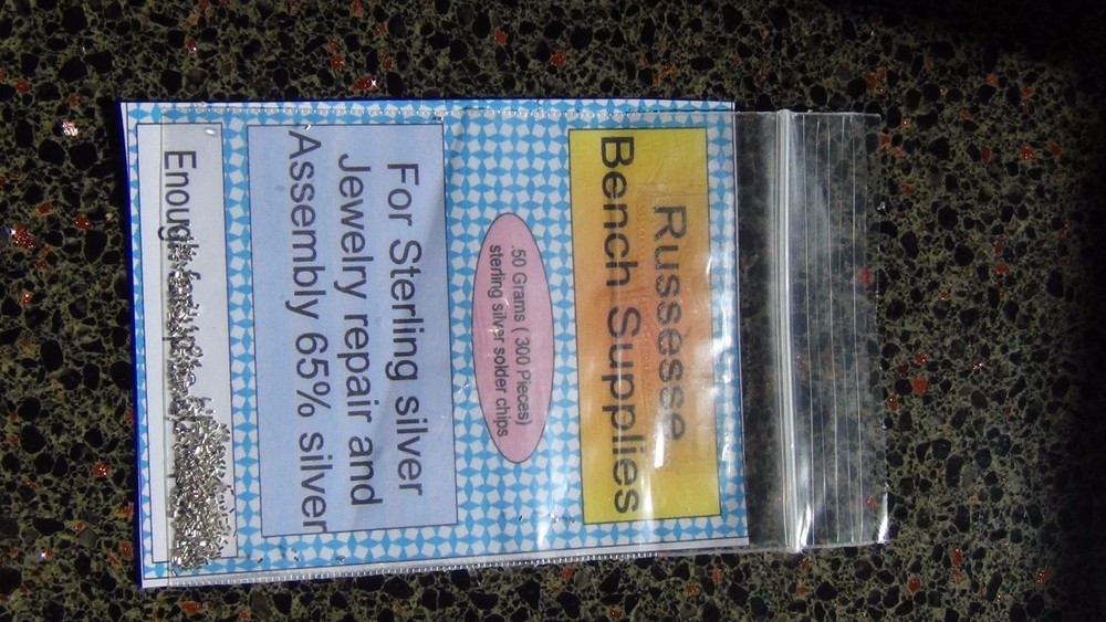 1/2 gram silver chip solder 300 pieces Easy melt 1325 F° 1x1x1/4 mm 65% sterling