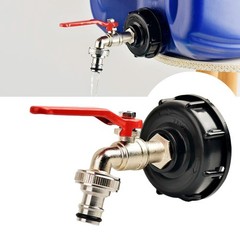 275-330 Gal IBC Tote Water Tank Hose Adapter 3 Sizes Brass Valve Connector