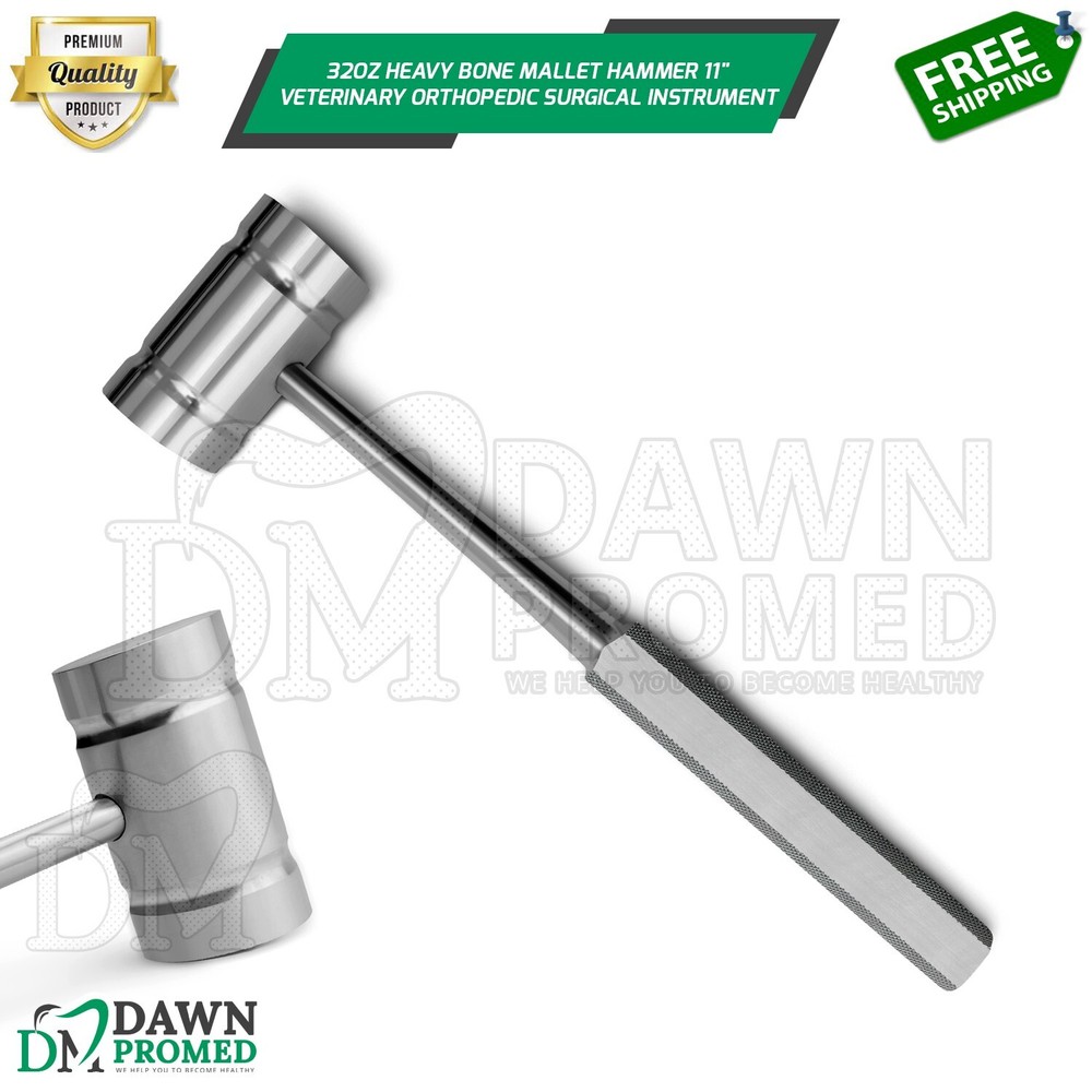 32oz Heavy Bone Mallet Hammer 11″ Veterinary Orthopedic Surgical Inst German Gr