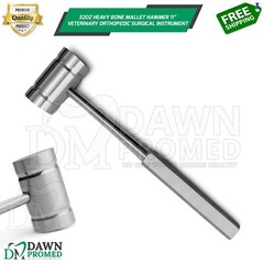 32oz Heavy Bone Mallet Hammer 11″ Veterinary Orthopedic Surgical Inst German Gr