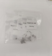 10Packs 100 Pcs Sliding Crimpable Hook Open Surgical Hook Middle 4.5mm