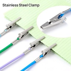 Dental Bib Clips Flexible Autoclavable Patient Napkin Holder Clip Silicone/Metal