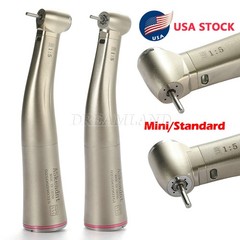 1-10 x Dental LED 1:5 Contra Angle Fiber Optic Handpiece Mini / Standard Head