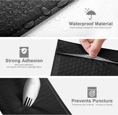 Poly Bubble Mailer 4×8″ 100pcs Small Padded Envelope Mailing Bags 4×7 Black #000