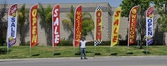 Car Audio Sale Feather Banner Swooper Flag, Replacement Flag Only
