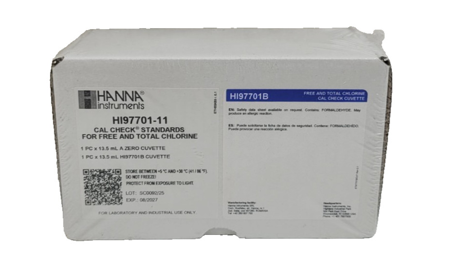 Hanna HI 97701-11 Free and Total Chlorine Cal Check Standards Set