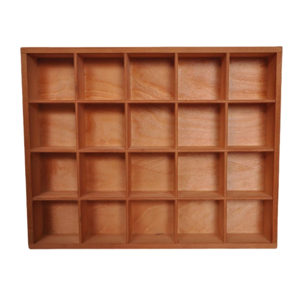 1 Pcs 13.4”x10.6”x2” Wooden Storage Divider Box Showcase Display Box Organ…
