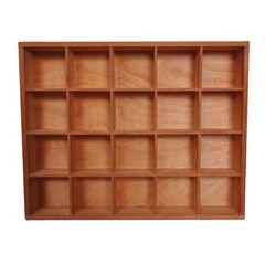 1 Pcs 13.4”x10.6”x2” Wooden Storage Divider Box Showcase Display Box Organ…