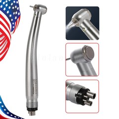 Dental LED E-generator Fiber Optic High Speed Handpiece 4Hole Fit FG1.6mm Burs