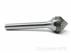 SK-6 Double Cut Tungsten Carbide Bur Cutting Tool Burr Abrasive Cone Shape NEW
