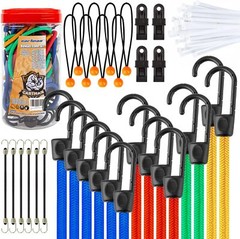 Cartman 32 Piece Bungee Cords Assortment Jar