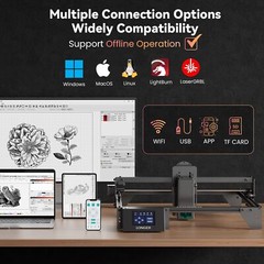 RAY5 20W Laser Engraver+Air Assist Kit+Roller kit+8 Pcs Raiser+Honeycomb 440mm