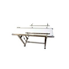 110V White PVC Belt Conveyor Speed Adjustable Industrial Transport Equipment
