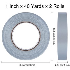 Duct Tape – 1 Inch x 40 Yards, 2 Rolls, Silver & Gray, Heavy Duty, No Residue…