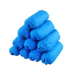 Blue Disposable Non-woven Shoe Covers Medical Lab Supplies Dust Proof 50 Pairs
