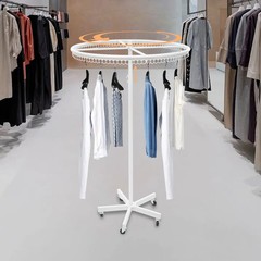 Round Clothing Rack Clothing Display Rack Floor-standing Garment Hanging Rack
