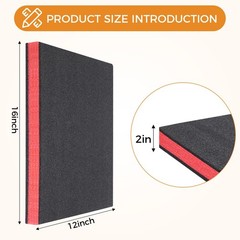 2 Pcs Tool Box Foam, 16 x 12 x 2 Inch Polyethylene Storage Sheets, Pluck Foam…