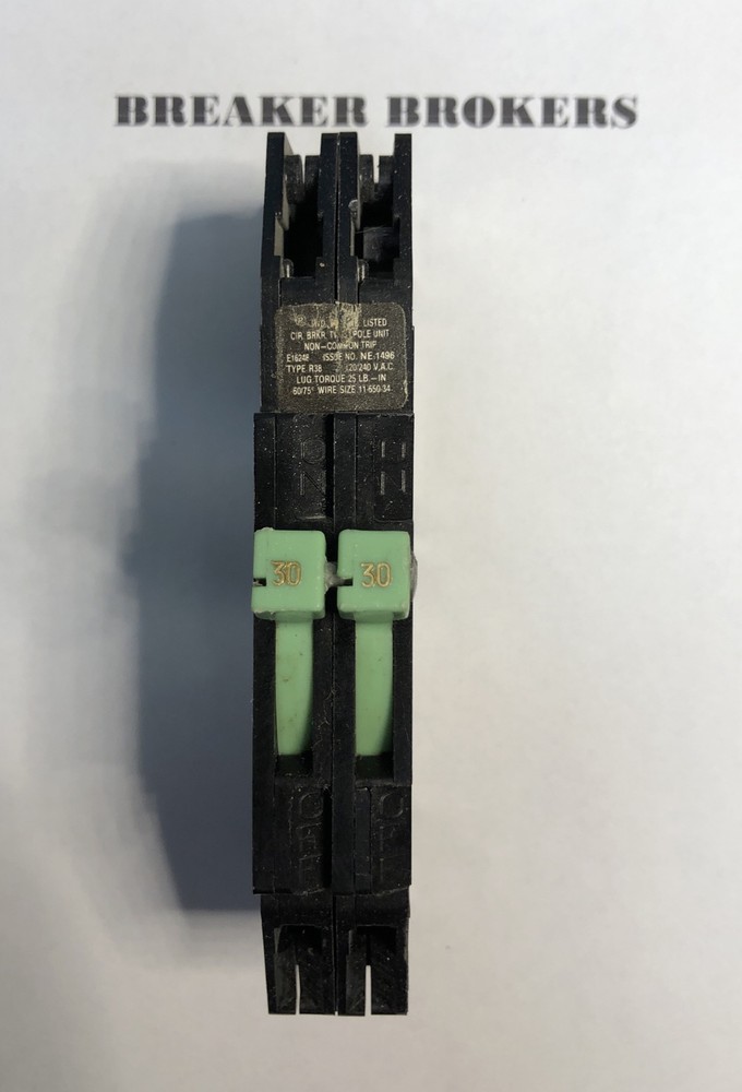 ZINSCO SYLVANIA GTE RC38 30 Amp 2 Pole Circuit Breaker w/240V Pin – Ships Today!
