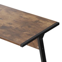 L-Shaped Corner Desk Computer Gaming Desk PC Table Writting Table Office Brown