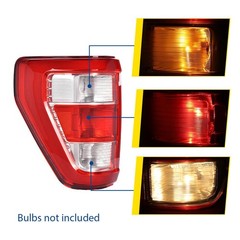 Driver Side Tail Light Brake Lamp w/o Blind Spot Ford F150 XL 2021 2022 2023 Red